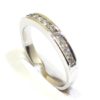 Anillo alianza oro blanco 18k diamantes en carril