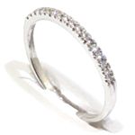 anillo alianza oro blanco 18k con diamantes