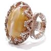 Anillo de plata 925 con opalo chapado oro rosa