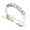 Anillo alianza oro blanco 18k con diamantes en garras