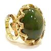 Anillo oro amarillo 18K con Jade