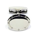 Gemelos de plata 925 ovalados lisos