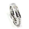 Anillo alianza completa oro blanco diamantes