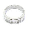 Alianza oro blanco diamantes baguette