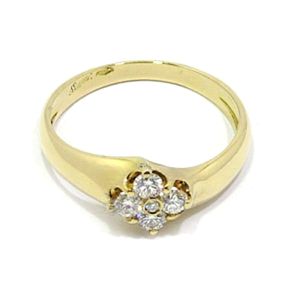 Anillo oro amarillo diamantes