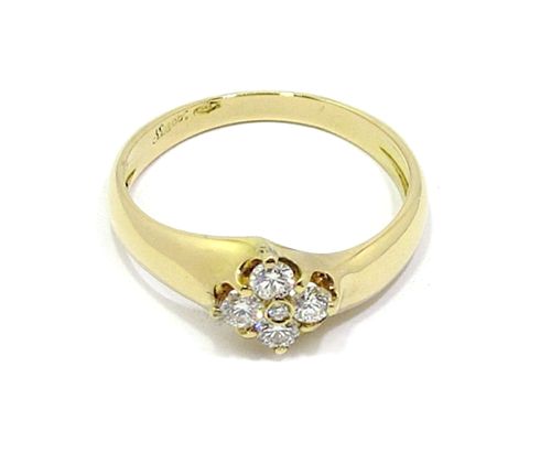 Anillo oro amarillo diamantes