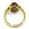 anillo oro amarillo rubi diamantes