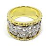 Anillo oro amarillo y blanco diamantes