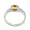 anillo oro blanco zafiro amarillo diamantes