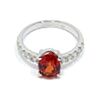 anillo oro blanco zafiro padparadsha diamantes
