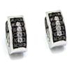 Pendientes oro blanco diamantes blancos negros
