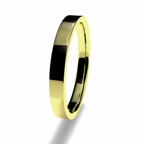 Anillo alianza oro amarillo 18K 2,5mm seccion recta n12