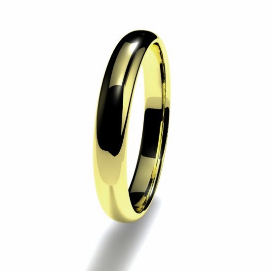 Anillo alianza oro amarillo 18K 3mm seccion redonda n12