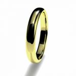 Anillo alianza oro amarillo 18K 3mm seccion redonda alta n12