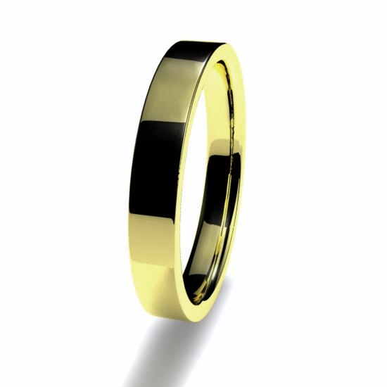 Anillo alianza oro amarillo 18K 3mm seccion recta n12