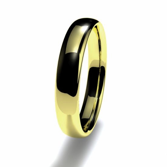 Anillo alianza oro amarillo 18K 3,5mm seccion oval n12