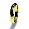 Anillo alianza oro amarillo 18K 3,5mm seccion piramidal n12