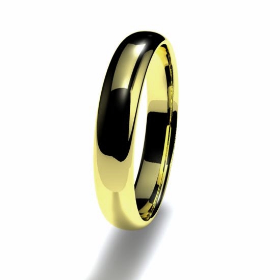Anillo alianza oro amarillo 18K 3,5mm seccion redonda n12