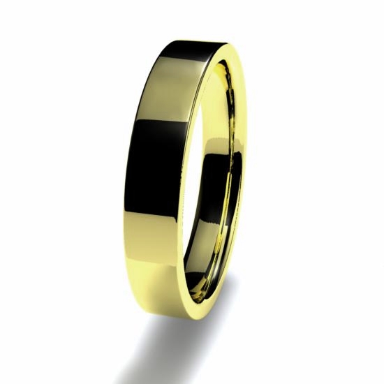 Anillo alianza oro amarillo 18K 3,5mm seccion recta n12
