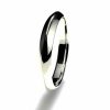 Anillo alianza oro blanco 18K 3mm seccion piramidal n12