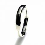 Anillo alianza oro blanco 18K 3mm seccion plana n12