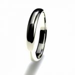 Anillo alianza oro blanco 18K 3mm seccion redonda n12