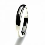 Anillo alianza oro blanco 18K 3mm seccion redonda alta n12