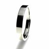 Anillo alianza oro blanco 18K 3mm seccion rectangular n12