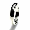Anillo alianza oro blanco 18K 3,5mm seccion redonda alta n12