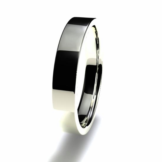 Anillo alianza oro blanco 18K 3,5mm seccion recta n12