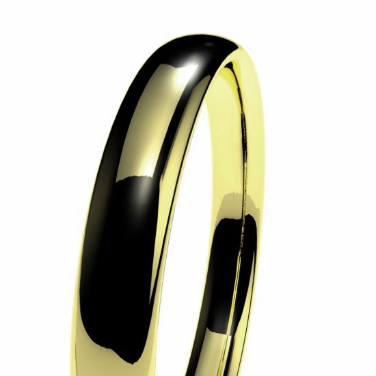 Oval en oro amarillo