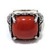 Anillo de plata 925 de filigranas con pasta de coral