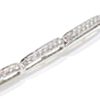 Pulsera oro blanco 18k tramos diamantes