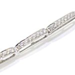 Pulsera oro blanco 18k tramos diamantes