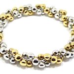 Pulsera de oro blanco y rosa 18k bolas by CHIMENTO