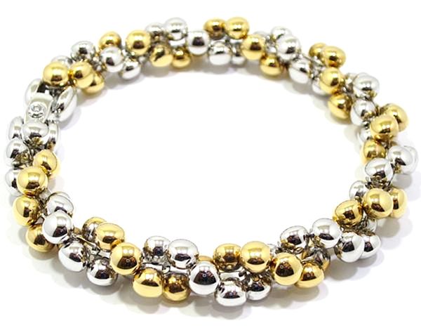 Pulsera de oro blanco y rosa 18k bolas by CHIMENTO