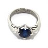 Anillo de plata 925 con circonita azul marino
