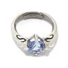 Anillo de plata 925 con circonita azul claro