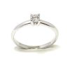Anillo solitario oro blanco 18K diamante talla brillante 0,22 ct