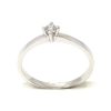 Anillo solitario oro blanco 18K diamante talla brillante 0,05 ct