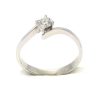Anillo solitario oro blanco 18K diamante talla brillante 0,25 ct