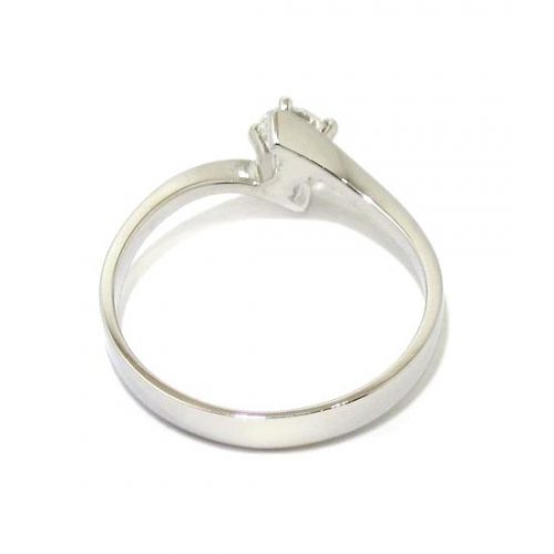 Anillo solitario oro blanco 18K diamante talla brillante 0,25 ct