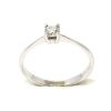 Anillo solitario oro blanco 18K diamante talla brillante 0,21 ct