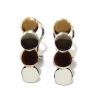 Pendientes oro blanco/rosa 18K circulos