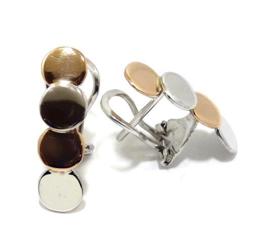 Pendientes oro blanco/rosa circulos - Imagen 5