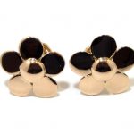 Pendientes oro rosa 18K flor