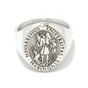 Anillo sello Universidad de Navarra oro blanco 18K