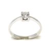 Anillo solitario oro blanco 18K con diamante talla brillante 0,40ct