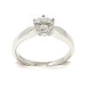 Anillo solitario oro blanco 18K con diamante talla brillante 0,73ct