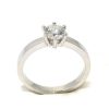 Anillo solitario oro blanco 18K con diamante talla brillante 0,65ct